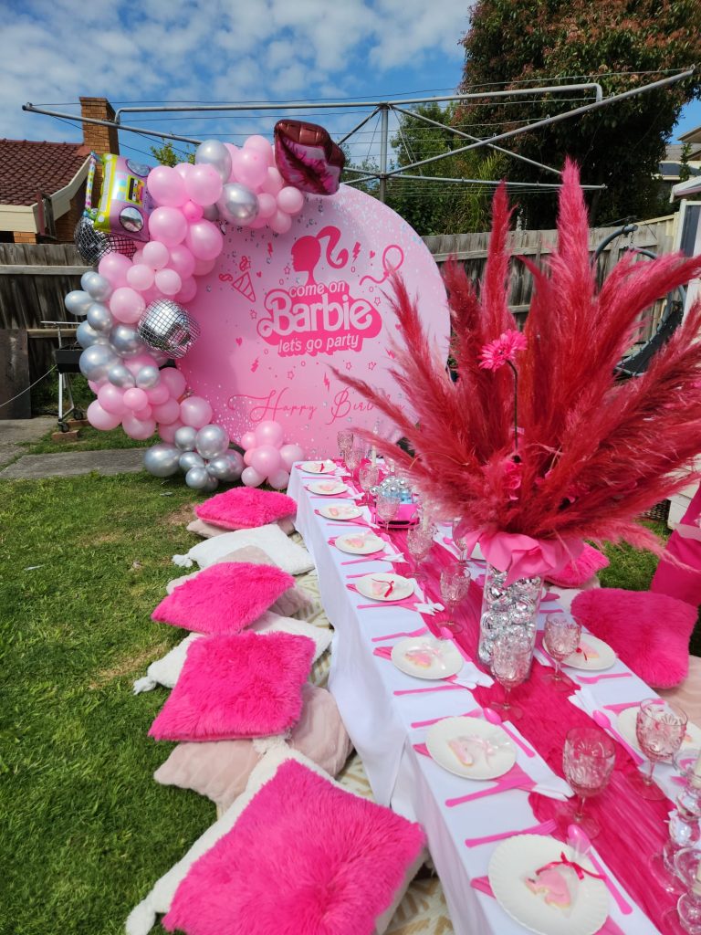 Barbie picnic set up